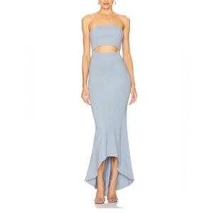 NBD Strapless Light Blue Dress